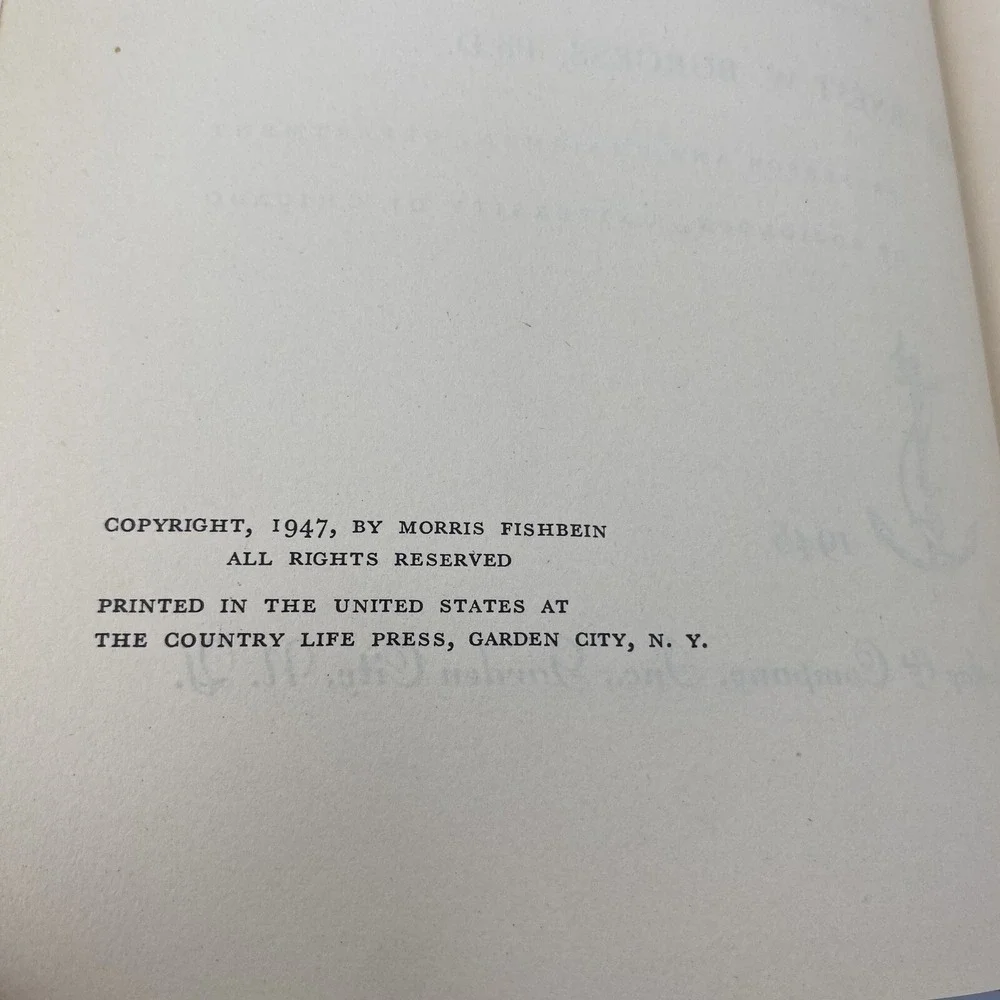Vintage HC Successful Marriage 1948 Authoritative‎ Guide Ed. Fishbein + Burgess